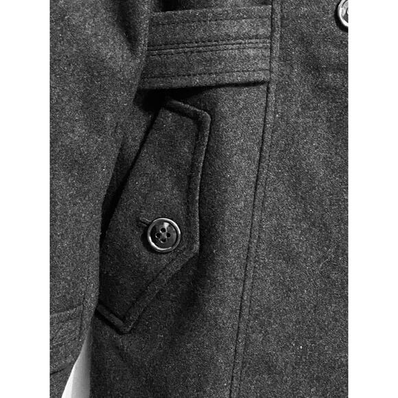 Apt 9 Peacoat Gray Size Small Collared Wool Blend - Picture 8 of 14